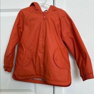 ZARA/ Kids Orange Hooded Jacket- 4-5yr